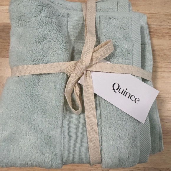 NWT QUINCE Turkish Classic Hand Towel (Set of 2) Mist 3278 - Picture 6 of 8